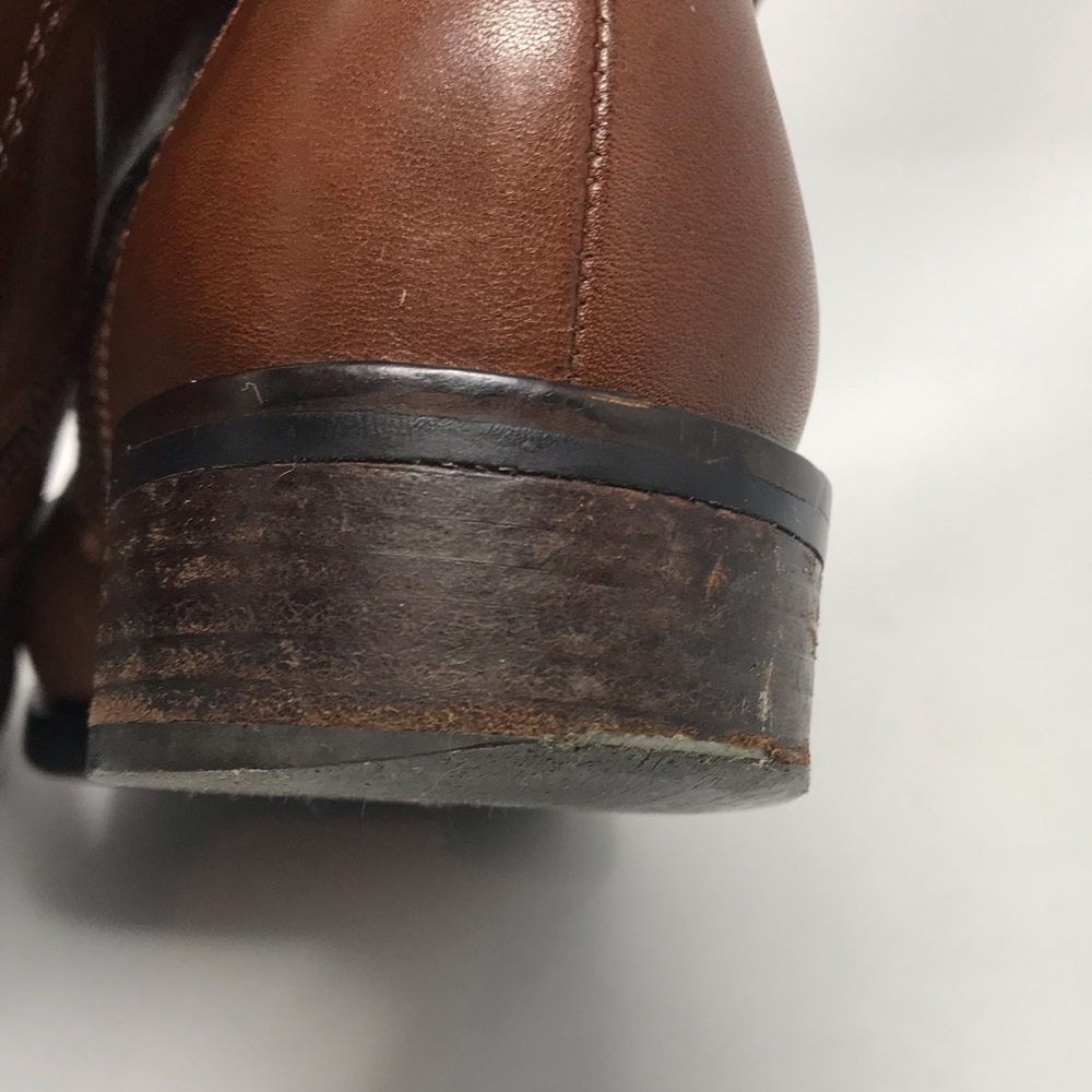 Ecco Hobart Genuine Leather Zip Up Buckle Brown Tall Riding Boots Women … - Picture 8 of 15